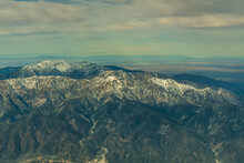 Aerial View Of The San Gabriel Mountain Range Outside Of Los Angeles In Southern California, USA