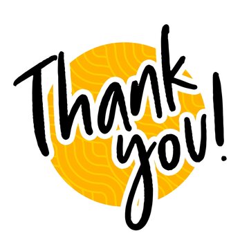 Thank You Card. Hand Written Lettering for Title, Heading, Photo Overlay, Wedding Invitation, Thank You Message.
