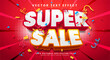 Super sale editable text style effect, suitable for promotion needs.