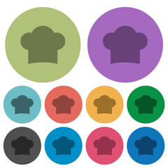 Poster - Chef hat solid color darker flat icons