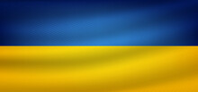 Ukraine Flag Grunge Fabric Texture Design Vector Illustration
