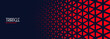red triangles pattern on black banner