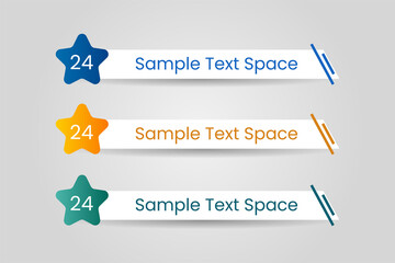 Wall Mural - Set of bundle lower third vector design background texture banner template with orange, green and blue shape strip color. Modern broadcast news lower for TV Bars, Sport, Video Channel, Screen, Show.