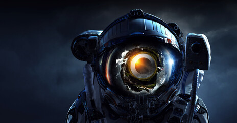Wall Mural - astronaut and space exploration theme.