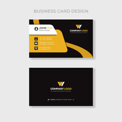 Clear and minimal design business card template vector illustration