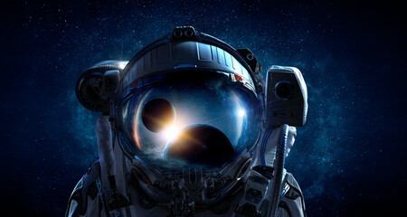 Wall Mural - astronaut and space exploration theme.