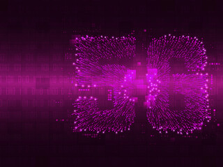 Poster - 2d rendering 5G Network 5G Connection