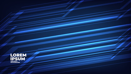 Poster - blue background with abstract geometric shapes modern element for banner, presentation design and fl