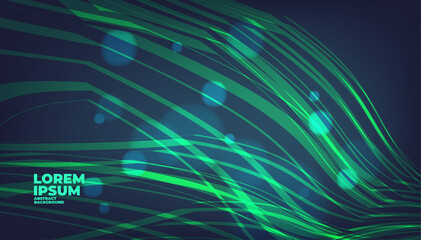 Poster - green background with abstract geometric shapes modern element for banner, presentation design and f