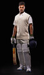 © Duncan M/peopleimages.com - Looking towards that century. A cropped shot of an ethnic young man in cricket attire isolated on black.