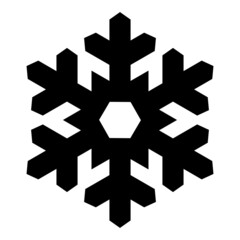 Poster - nvis28 newvectorillustrationsign nvis - snowflake vector sign . simple silhouette . winter symbol . 