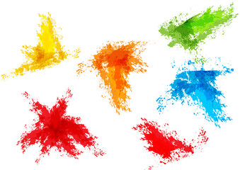 Wall Mural - Abstract vector Splash set Color of paint. Paint splashes set.Vector illustration design.