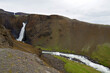 Breathtaking scenery of mountains, galciers and waterfalls in Seydisfjordur, Iceland during cruising to Polar Sea with beautiful scenic panorama nature landscape in Fjord