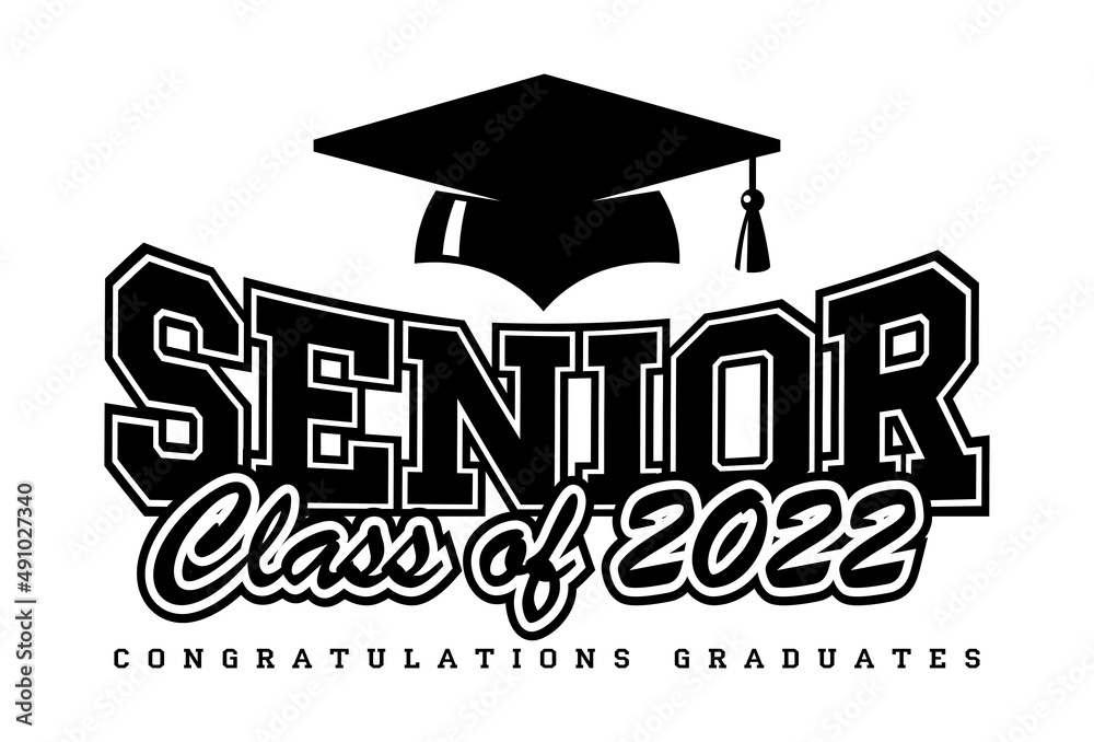 Image vectorielle Stock Lettering Class of 2022 for greeting ...