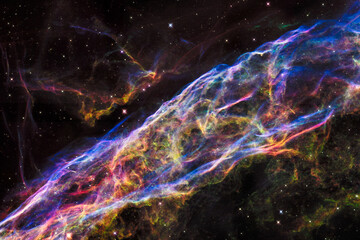 nasa/esa/hubble revisting the veil nebula, ngc 6960.