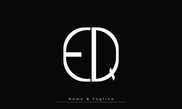 Alphabet letters Initials Monogram logo EQ , QE