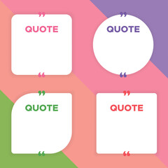 Vector of Quote Templates. Suitable for quote content, quote dseign, quote post, etc.