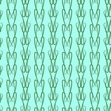 Vertical Green Wavy Line On Olive Seamless Pattern