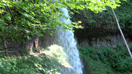 Wall Mural - The Double Falls in the Silver Falls State Park, Oregon