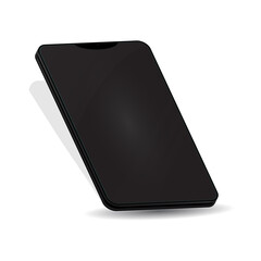 Realistic Smartphone layout with a blank screen with side views on a white background Vector mobile device concept
