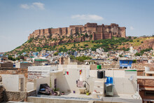 View Of Mehrangarth Fort In Jodhpur, Rajasthan, India