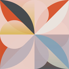 Aufkleber - abstract vector pattern graphics made with various geometric shapes and elements