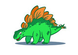 Fototapeta Dinusie - cartoon stegosaurus illustration vector