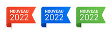 Nouveau 2022 Label Set. Vector Illustration
