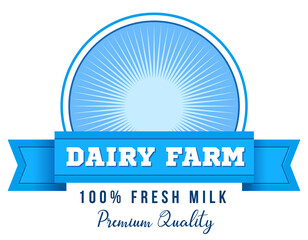 Wall Mural - A Dairy farm text label