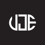 Fototapeta  - UJE letter logo design on black background. UJE creative initials letter logo concept. UJE letter design.