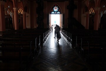 Wall Mural - person in the church