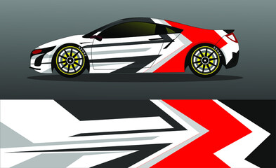 Sports Car Wrapping Decal Design