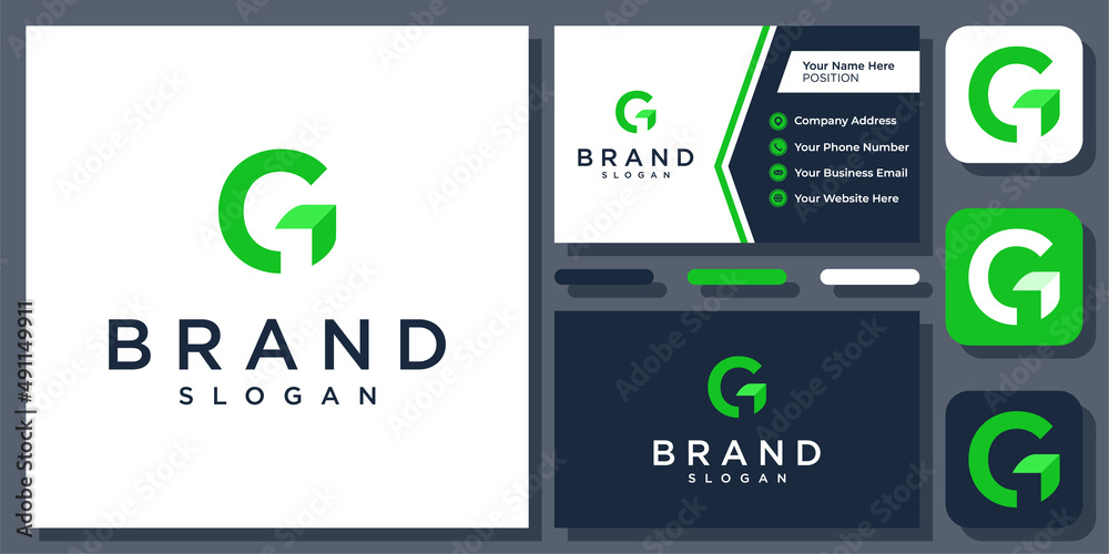 Initial Letter G Arrow Up Success Business Fast Monogram Vector Logo ...