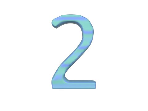 Wave Themed Font  Number 2