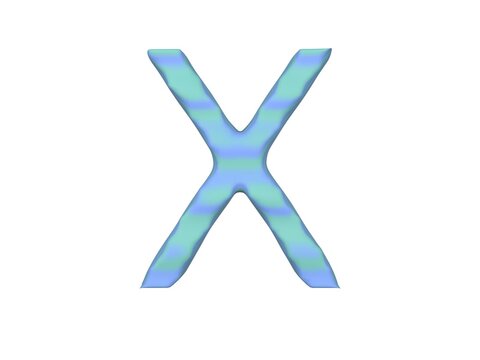 Wave Themed Font  Letter X
