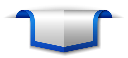 Wall Mural - Blue baner design on white background