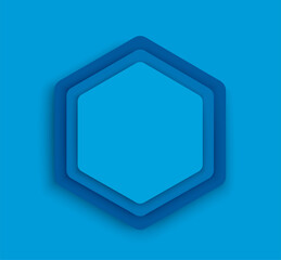 Canvas Print - blue hexagon background template vector illustration 