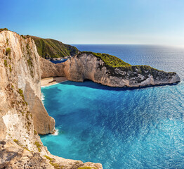 Wall Mural - Navagio shipwreck beach în Zakynthos Greece