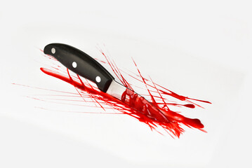 Fototapeta bloody knife murder weapon