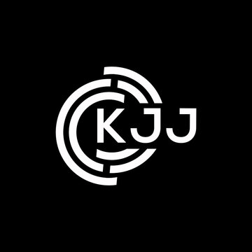 KJJ letter logo design on black background. KJJ creative initials letter logo concept. KJJ letter design.
