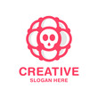 © Ahmad - Skull flower logo design template