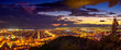 Beautiful panorama of night Athens, Greece, Europe. View of the city at night
