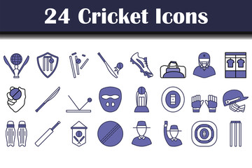 Wall Mural - Cricket Icon Set