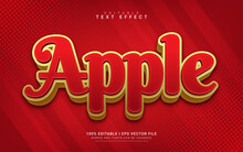 Apple Cartoon 3d Style Text Effect