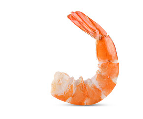 Wall Mural - shrimps isolated on a white background