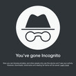 Incognito mode tab in web browser. Eps10 vector illustration