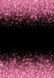 Sparkling pink glitter on black background. Vector