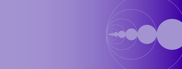 Wall Mural - Indigo purple violet circles. Background for banner or website with golden ratio circles on a violet background.