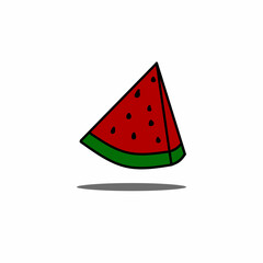 Poster - Watermelon flat design. vector illustration