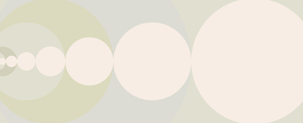 Wall Mural - Minimal abstract light and bright circle background template with golden ratio elements in neutral colors. Geometric website header or banner design with circle in circle pattern.